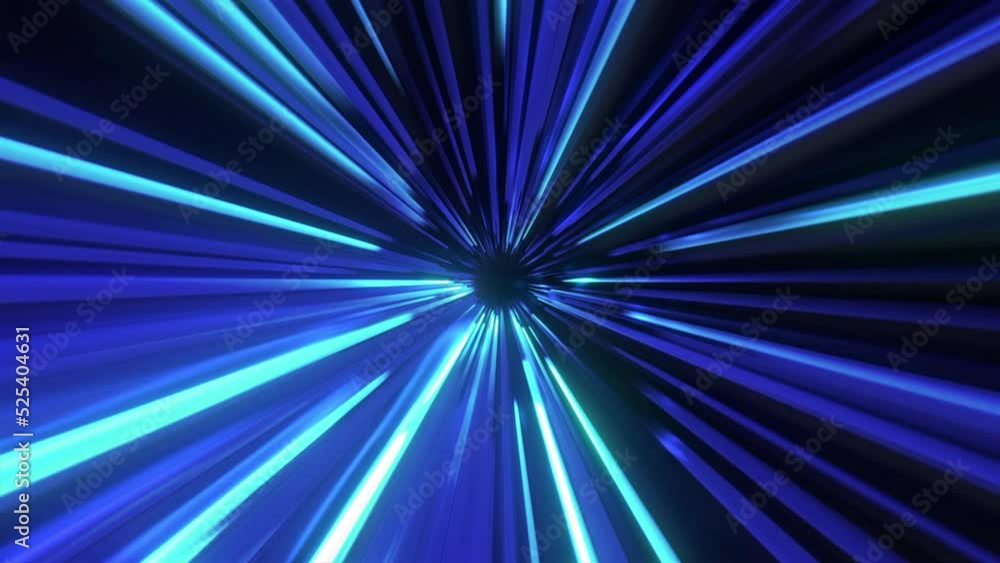 Poster bright tunnel with neon lines. motion. cyber tunnel with high-speed lines. bright neon tunnel with s