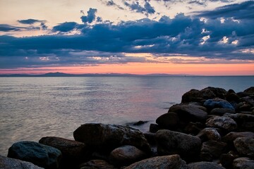Obraz premium Sonnenaufgang über dem Meer, Griechenland 