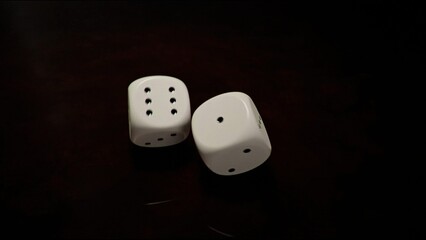 dice on black background
