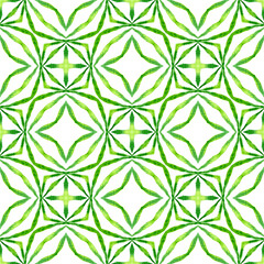 Tiled watercolor background. Green wondrous boho