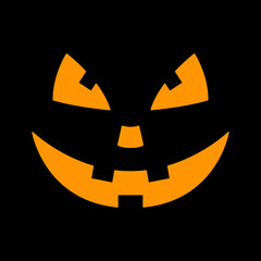 Halloween Pumpkin Face, Vector illustration