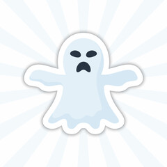 Note sticker with Ghost, vector