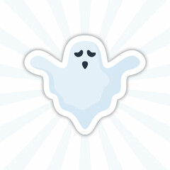 Note sticker with Ghost, vector