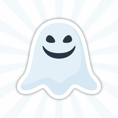 Note sticker with Ghost, vector