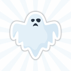 Note sticker with Ghost, vector