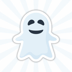 Note sticker with Ghost, vector