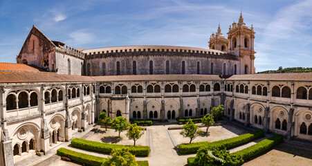 Fototapeta na wymiar The church and cloister of the monastery Mosteiro de Alcobaca, Portugal