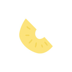 Illustration of a ripe pineapple, pineapple cut into slices. Vector drawing of fruit for design