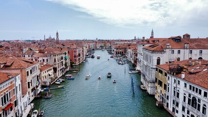 Fototapeta na wymiar drone photo grand canal venise Italie europe