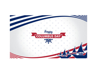 columbus day background for presentation color white