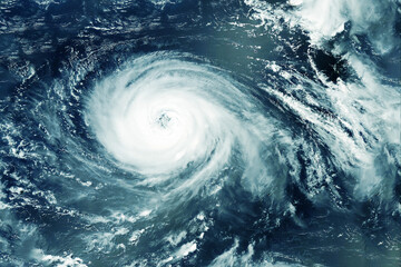 Hurricane, typhoon from space. Elements of this image furnished by NASA - obrazy, fototapety, plakaty