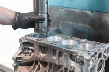 engine head with valves