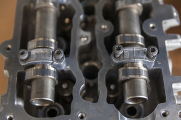 engine head with valves
