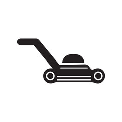 Garden grass cutting lawn icon | Black Vector illustration |