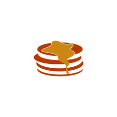 Pancake icon flat design illustration