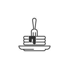 Pancake icon flat design illustration
