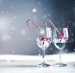 christmas holidays card  background with festive decorations