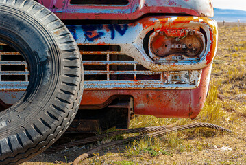 old rusty truck in Ruta 40, Patagonia Argentina