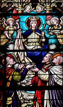 Mary queen with Saints
