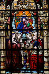 Our Lady ofPerpetual Help, stain glass window