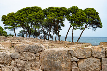 Site archéologique des ruines d'Empuries (Empúries en catalan) : port antique gréco-romain, situé sur la commune de L'Escala, près de Gérone, en Catalogne (Espagne). - 525425004