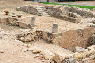 Site archéologique des ruines d'Empuries (Empúries en catalan) : port antique gréco-romain, situé sur la commune de L'Escala, près de Gérone, en Catalogne (Espagne). - 525425050