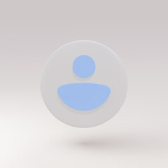 3d User  icon. Human icon. Business avatar symbol user profile icon. Vector illustration..