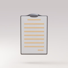 3d realistic documents icon. Vector illustration.