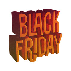 Black Friday - retro and lively 3d type artwork