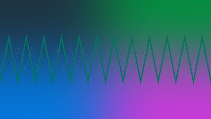 Abstract neon gradient wavy line pattern background image.