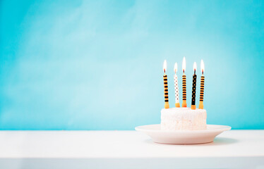 anniversary, birthday background with  festive cake with candles
