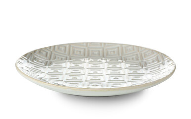 Empty ceramic plate isolated on white