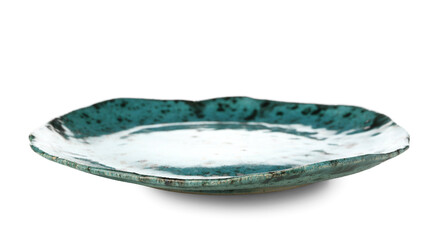 Empty ceramic plate isolated on white