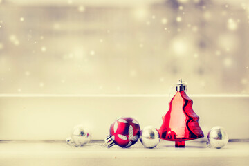 christmas holidays background with festive decorations
