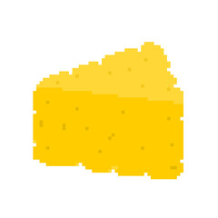 Illustration of Pixel Art Cheese