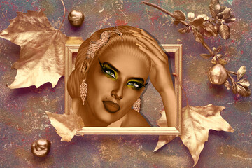 Aphrodite the ancient Greek goddess of sexual love and beauty in our unique digital art, abstract style.  Let her face Grace your next project!
