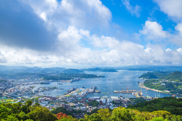 Fototapeta na wymiar 弓張岳展望台から望む風景 