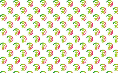 seamless pattern with star circles
