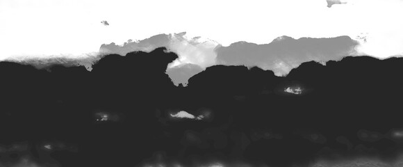 抽象的　水墨画