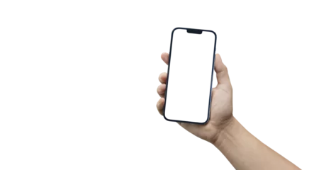 Fotobehang cell phone in hand on a transparent background PNG - easy modification © Jess rodriguez