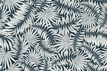 Tropical seamless natural pattern of exotic leaves.