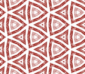 Ethnic hand painted pattern. Wine red