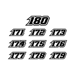 Racing Number Logo Design With Frame