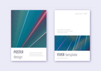 Fototapeta premium Minimalistic cover design template set. Red white