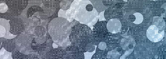 Abstract neon grunge textured circle pattern background image.