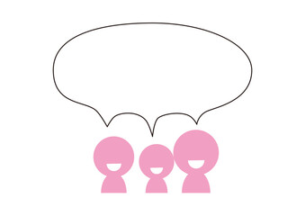 吹き出しと人物（レビュー）