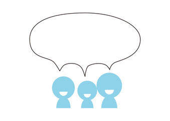 吹き出しと人物（レビュー）