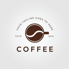 coffee vintage logo, icon and symbol, vector illustration design