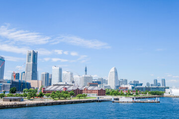 神奈川県横浜市みなとみらいの都市風景