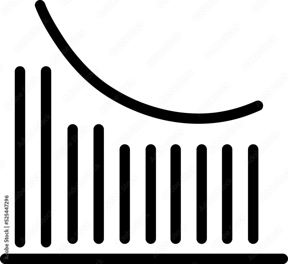 Aufkleber premium decrease line icon for app, web and ui. vector stroke sign isolated on a white background..e